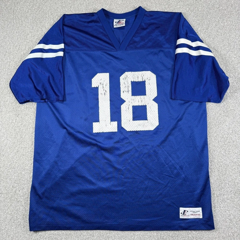 Indianapolis Colts Peyton Manning‎ Jersey Logo Athletic Mens Blue Vintage 2XL